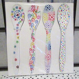 Party Pallet, Kitchen accents, Tea Lovers, Handcrafted, Dots, Original, Spoons
